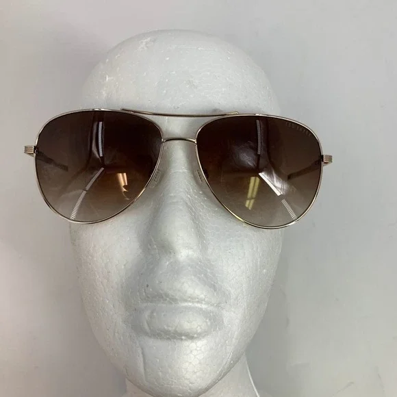 Ted Baker London Gold Aviator Sunglasses TWS226 57-14 Brown‎ Gradient Lenses