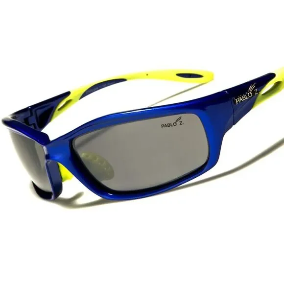Blue Motorcycle Biker Outdoor Tactical Rectangle TR-90 Frame Sport Sunglasses