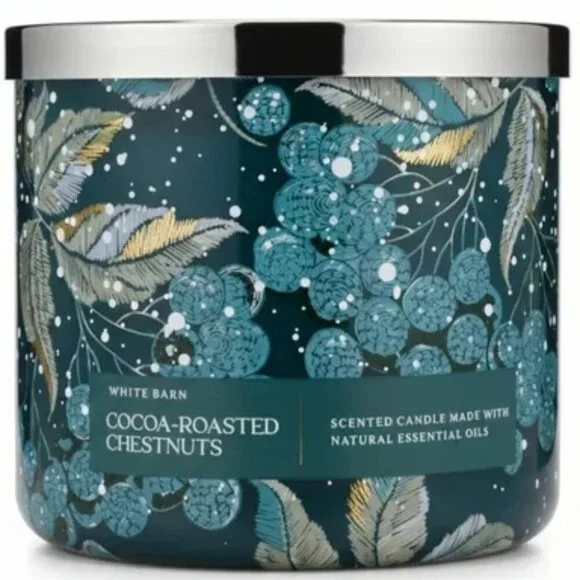 Bath & Body Works White Barn Cocoa-Roasted Chestnuts 3-Wick Candle