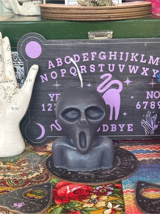 The Visitor Candle | Cryptid & UFO Gothic Decor
