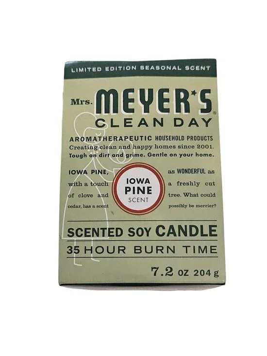Mrs. Meyer's Clean Day Soy Candle Iowa Pine 7.2 oz New