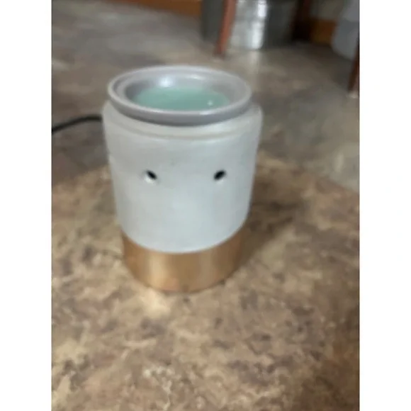 Scentsy Gilded Wax Warmer Grey and Rose Gold Ceramic Electric 25W 31700