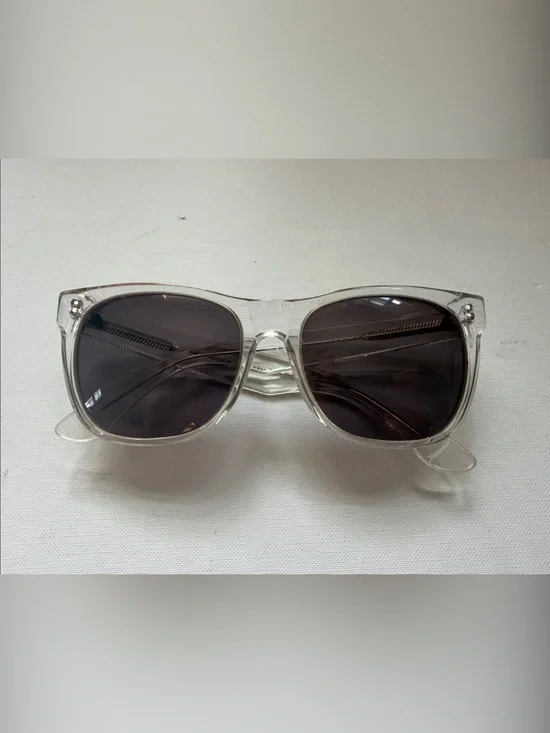 Retrosuperfuture Clear Frame Black Lens Sunglasses