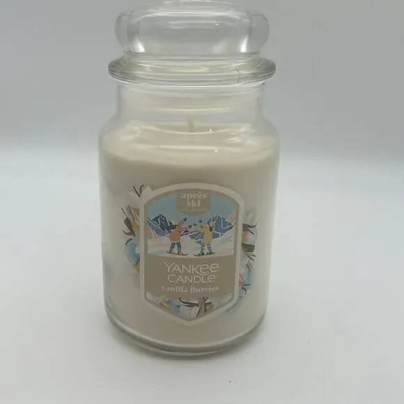 Yankee Candle Vanilla Flurries 22 oz Large Jar Candle NEW Après Ski Rare