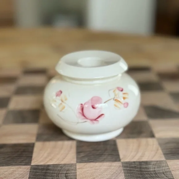 Vintage Floral Hand Painted Ceramic Taper Candle Holder Lasting Products