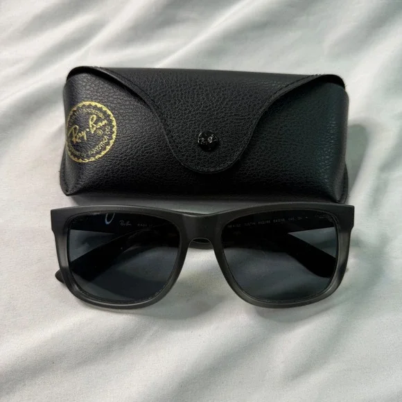 Ray-Ban Justin RB4165 Grey Gradient Matte Sunglasses 54mm Prescription Lenses