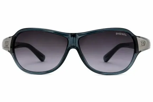 Vintage Diesel SIMAMA Z9IJ Sunglasses Blue Gray Shield Wrap Made In Italy Y2K