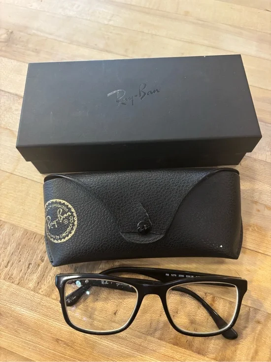 Unisex Ray-Ban RB5279 Glossy Black Frames 53mm w/ Case & Box