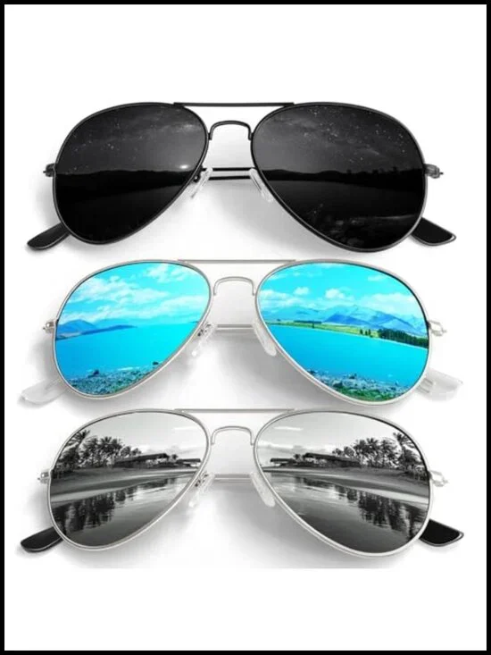 Lightweight Metal Frame Pilot Sunglasses with UV400 Protection