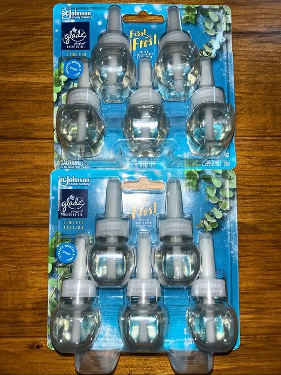 NEW- Glade PlugIns (First Frost) 5 Pack Refills Air Fresheners