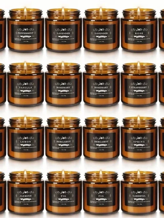 Scented Candle - Handmade Soy Wax Natural Essential Oils
