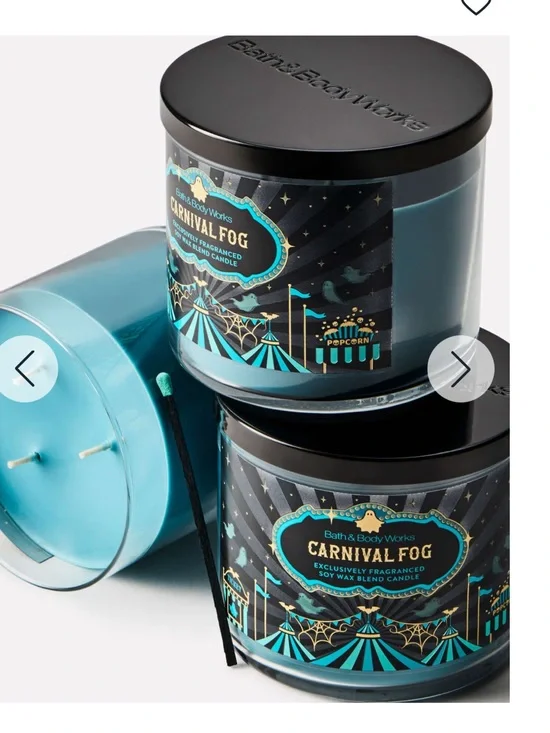 🎃 BBW Carnival Fog 3-Wick Candle NEW