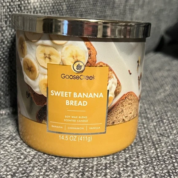 NWT Goose Creek Sweet Banana Bread 3-Wick Candle