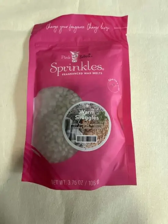 Pink Zebra Sprinkles Warm Snuggles Fragranced Wax Melts 3.75 oz