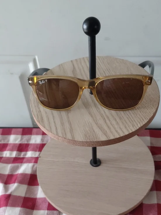 Ray-Ban Amber Frame Brown Lens Wayfarer Sunglasses - Men RB 2132