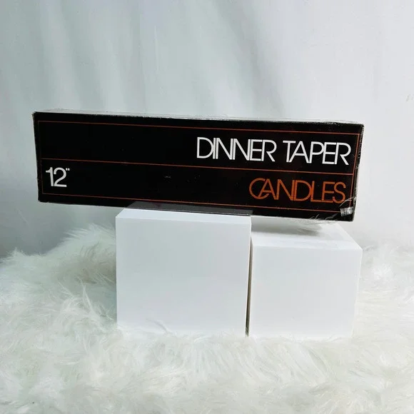 Columbia Brand 12 Inch Dinner Taper Candles Red 612 Unscented‎