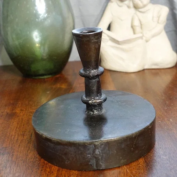 Metal rustic short candle‎ stick holder