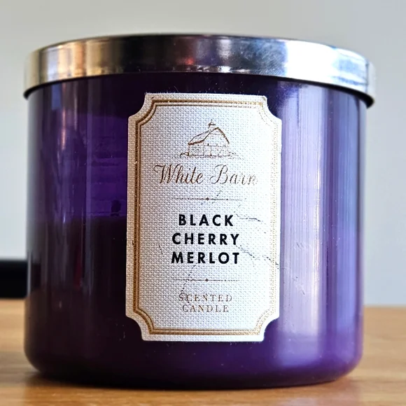White Barn Black Cherry Merlot Scented Candle - Purple