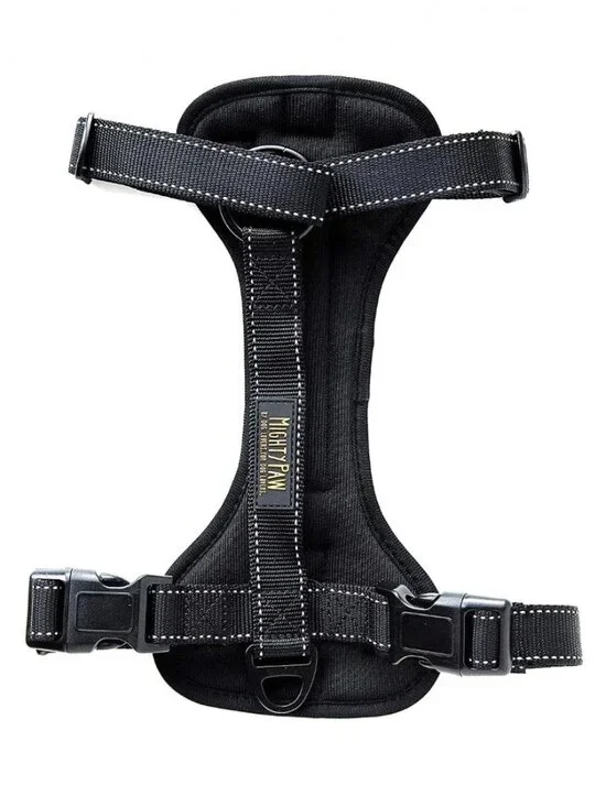 Mighty Paw Adjustable Safety Dog Car Harness - 2 Leash Attachment - Front / back