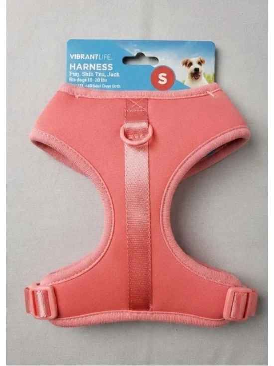 NWT Vibrant Life Small Dog Harness Pink Coral 15-20