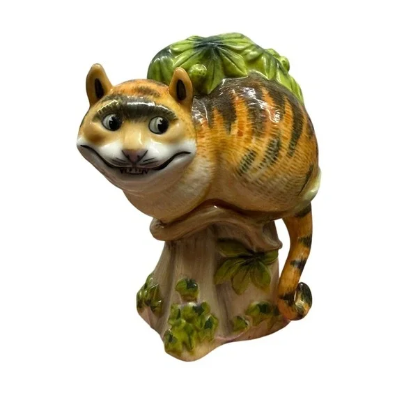 Vintage‎ Dept 56 Candle Crown Collection Porcelain Cheshire Cat candle Snuffer