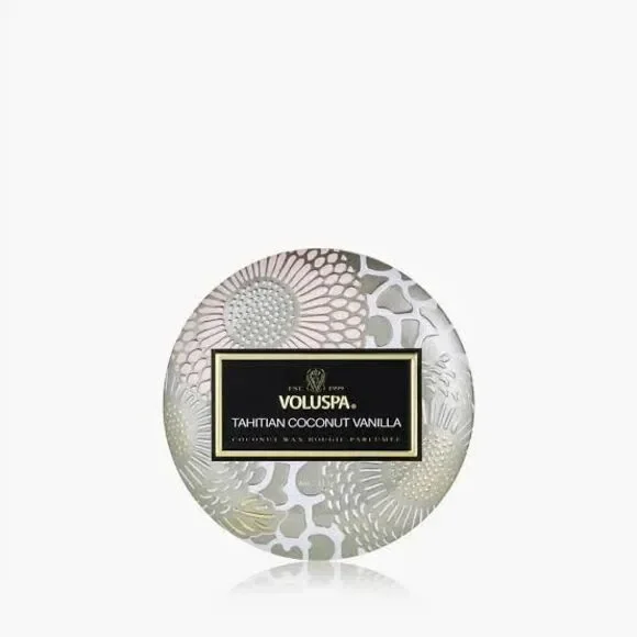 Voluspa Tahitian Coconut Vanilla Mini Tin Candle