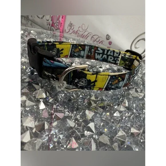 Star Wars collar dog pet Comic Panel Dog Collar - Yellow & Blue