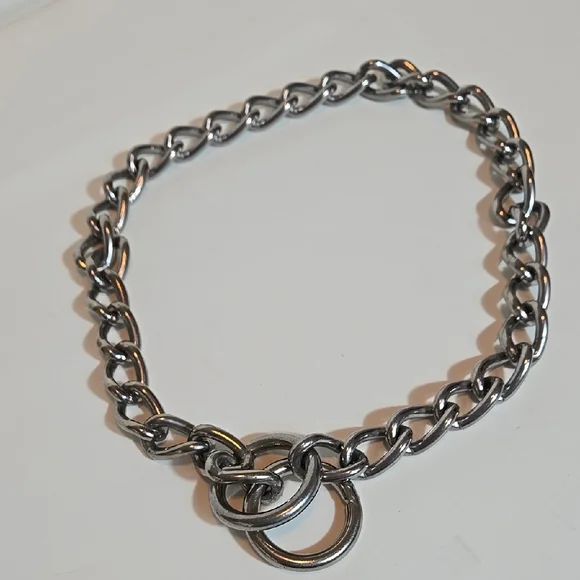 Heavy‑Duty Metal Dog Training Chain Collar • 23” • Large/XL Dogs • Like New