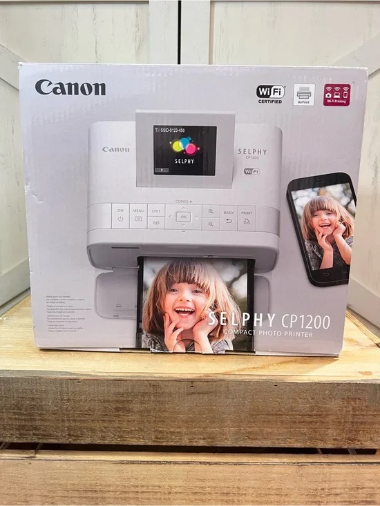 Canon Selphy CP1200 Wireless Portable Color Photo Printer White WIFI