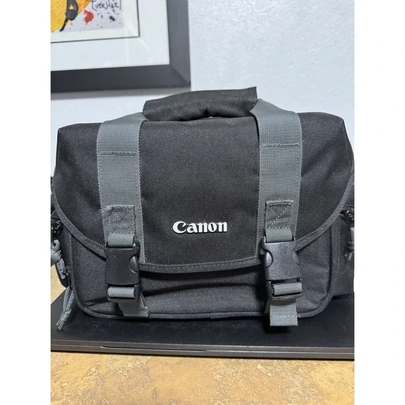 Canon Camera Bag Black And Gray Shoulder Strap Or Hand Carry Handle