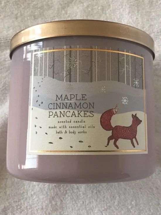 Bath & Body Works Maple Cinnamon Pancakes 3 Wick Candle
