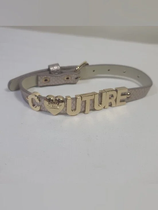 Juicy Couture Limited Edition Dog Collar Snake Gold 10-13.5