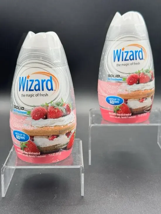 2 Pack Wizard Strawberry Shortcake Solid Adjustable Air Freshener 7.8oz Rare HTF