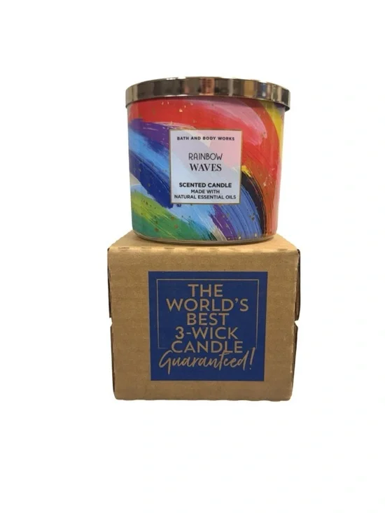 Rainbow Waves Candle
