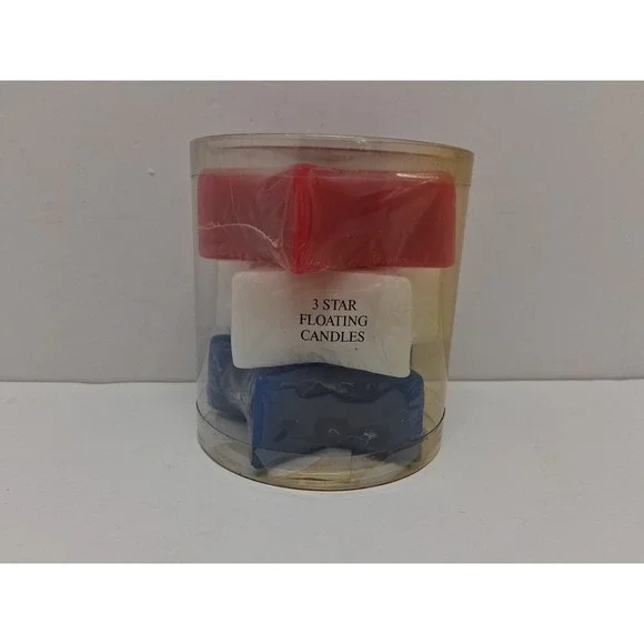 Red White Blue Star Candle Vintage