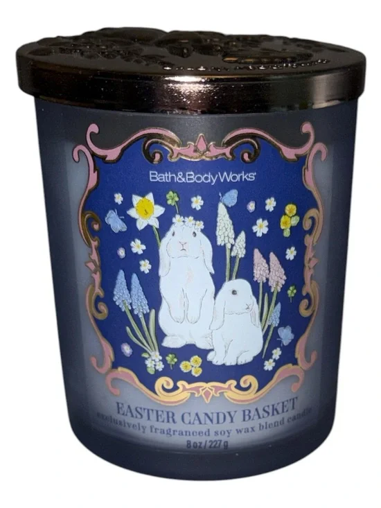 Bath & Body Works single wick Easter Candle jellybean/orange vanilla crème new