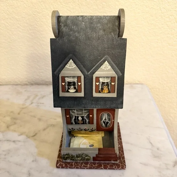 Wood‎ House Sugar Packet  Holder Dispenser Hand Painted