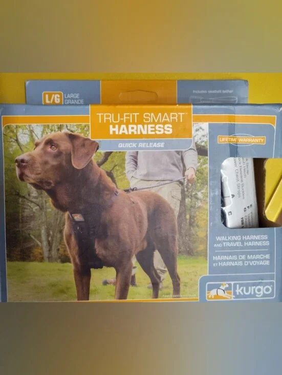 Tru-Fit Smart Quick Release Dog Harness - Orange & Blue Packaging