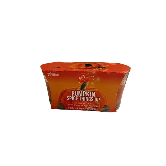 Glade Pumpkin Spice‎ Things Up Limited Edition Jar Candles 2 Pack 3.4 oz Each