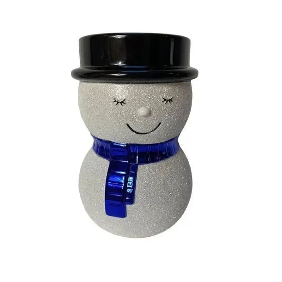 Bath and Body Works Glittery Snowman 3-Wick Candle Holder
