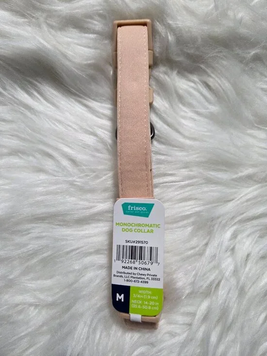 Frisco Monochromatic Pale Pink Dog Collar