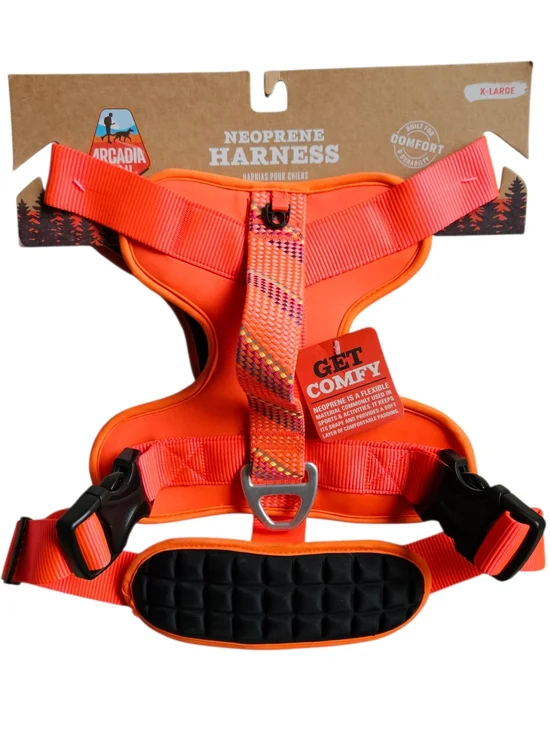NWT Arcadia Trail Size X-Large Bright Orange Neoprene Dog Harness