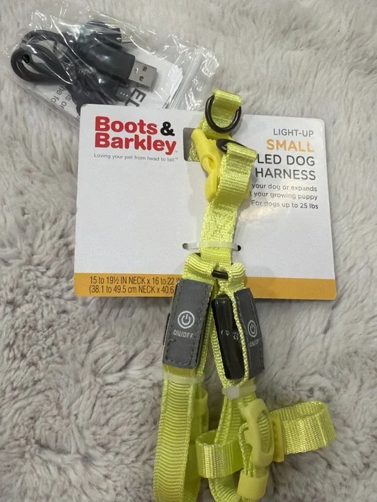 a new day Yellow Light-Up Small LED Dog Harness
