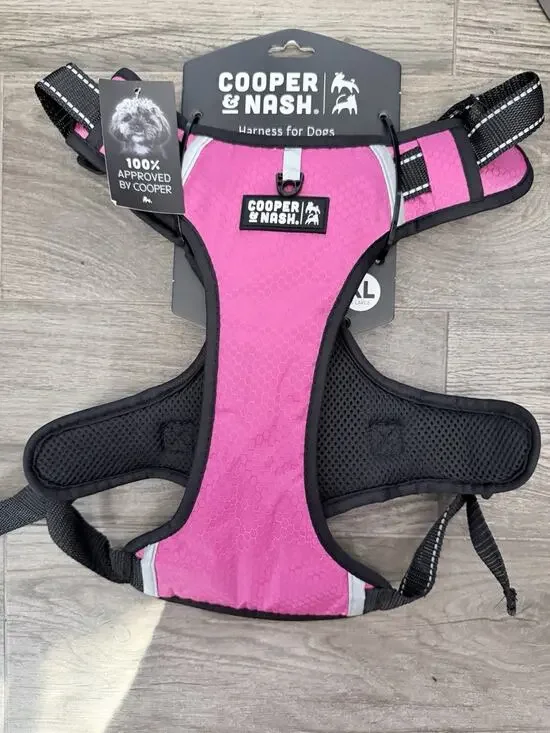 Cooper And Nash, Dog Harness, Pink And Black Extra Large New