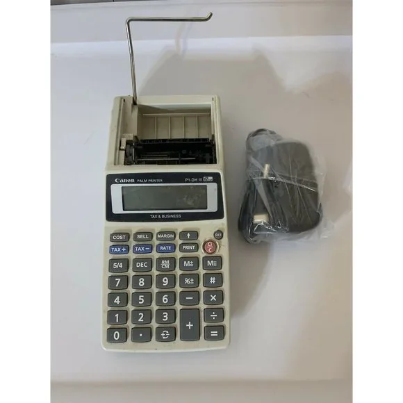Vintage‎ Canon P1-DH III Palm Printer 12 Digit Tax & Business Calculator