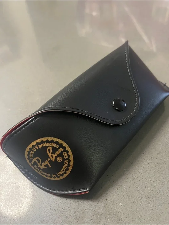 Ray-Ban Black Sunglasses Pouch with Red Trim