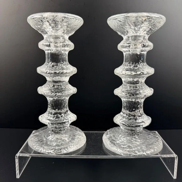 Iittala Festivo Candle Holders 4 Rings Timo Sarpaneva Finland 7