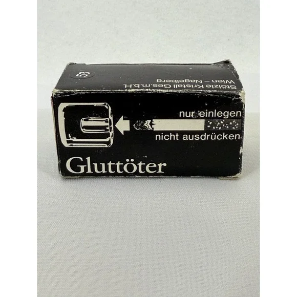 Vintage Stolzle Kristall Gluttoter Crystal Cigarette Snuffer Set of 2 Austria
