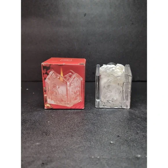 Mikasa Holy Lights Nativity Candle Holder, Glass Candle Decor, Christmas‎ Decor