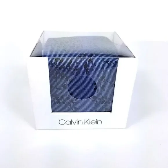 Calvin Klein Blue Navy Tie Gift Box Men’s Designer Necktie Business Wedding